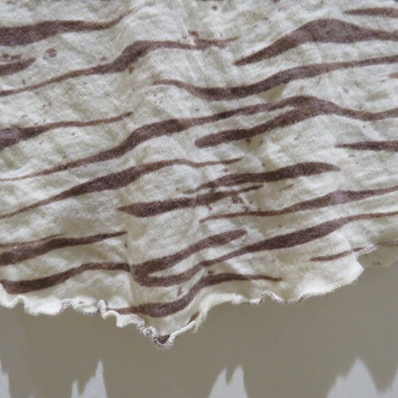 FREE PEOPLE WE THE FREE Be My Baby Tee in Zebra Print Cropped Y2K Casual Small - Picture 8 of 14